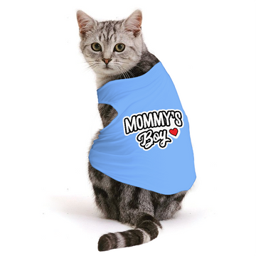 PawsIndia Sleeveless Printed Cat T-Shirt - Mommy's Boy